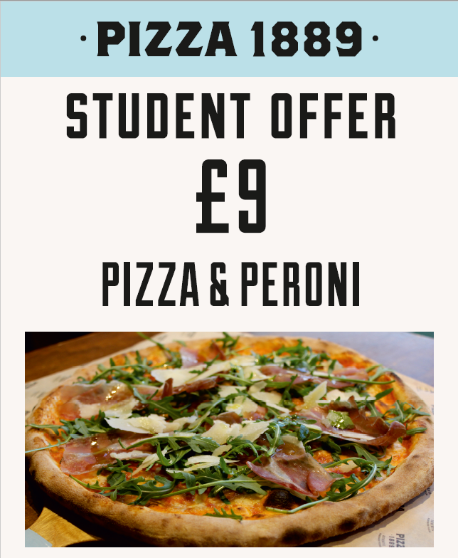 peroni and pizza offer